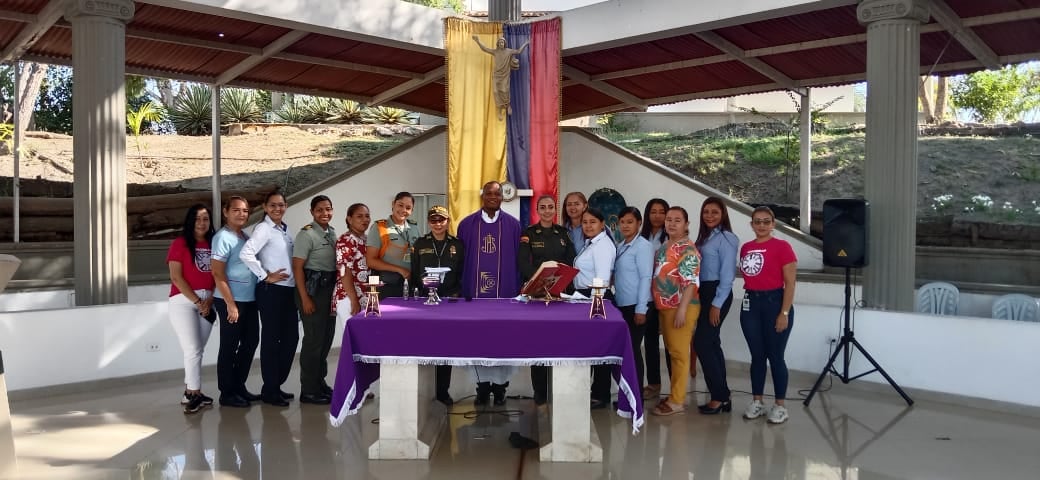 Santa Eucaristía En Conmemoración Del Día De La Mujer En La Escuela De Policía Rafael Núñez De Corozal-Sucre